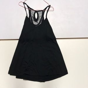 Mossimo black tank with design on back